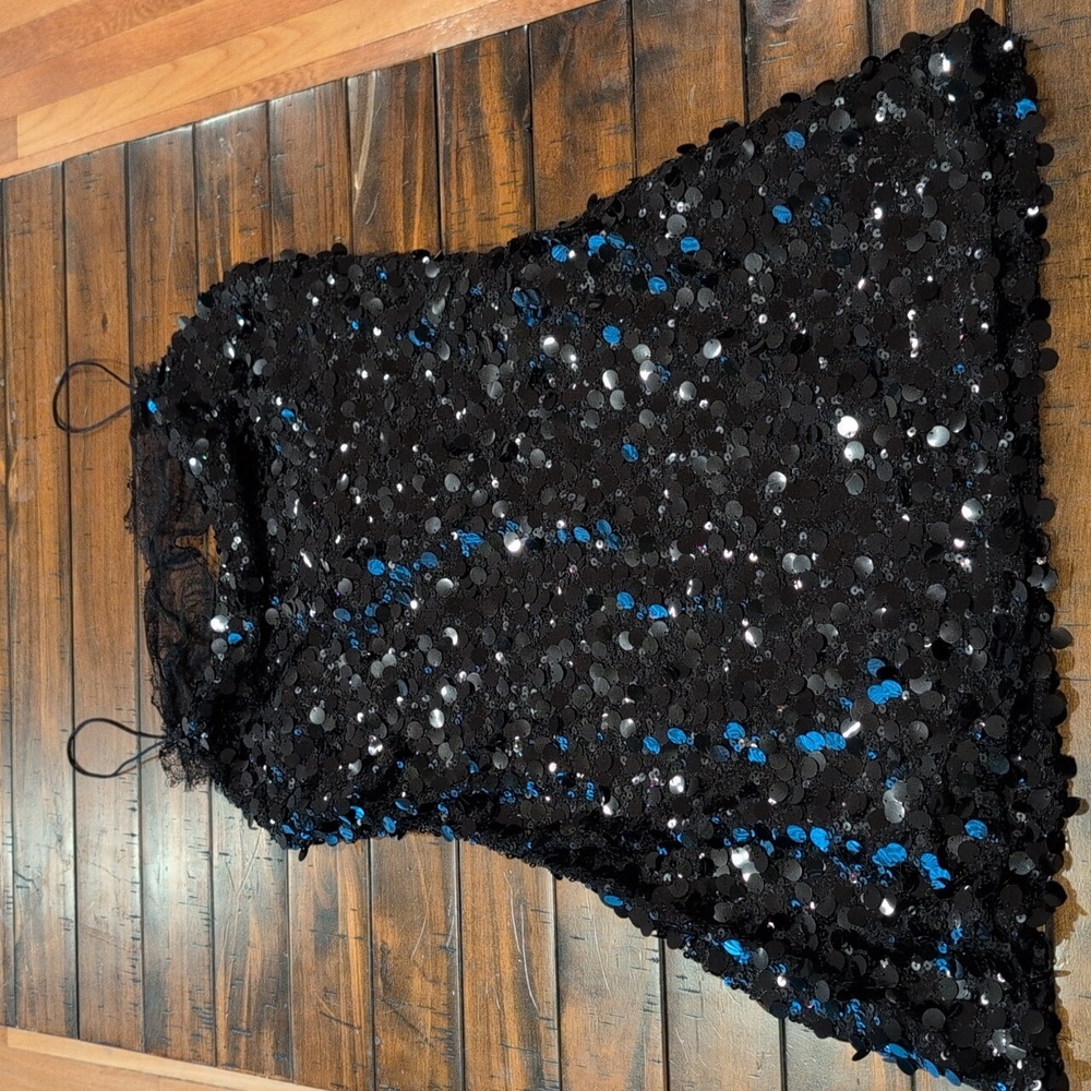 Zara Lace Sequin Mini Dress - Picture 4 of 10